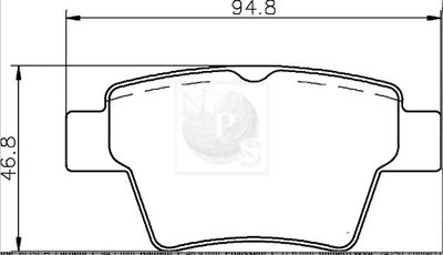 P361A05 NPS Комплект тормозных колодок, дисковый тормоз