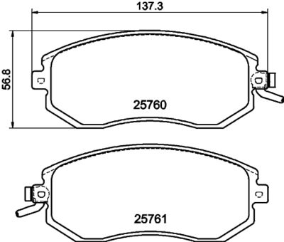 8DB355030331 HELLA Комплект тормозных колодок, дисковый тормоз