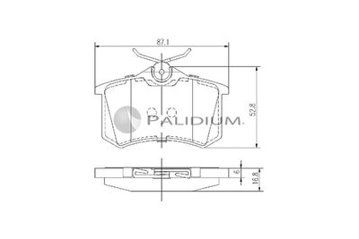 P11172 ASHUKI by Palidium Комплект тормозных колодок, дисковый тормоз
