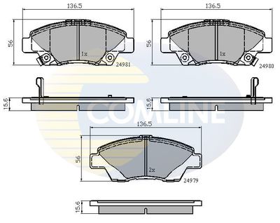 CBP32036 COMLINE Комплект тормозных колодок, дисковый тормоз