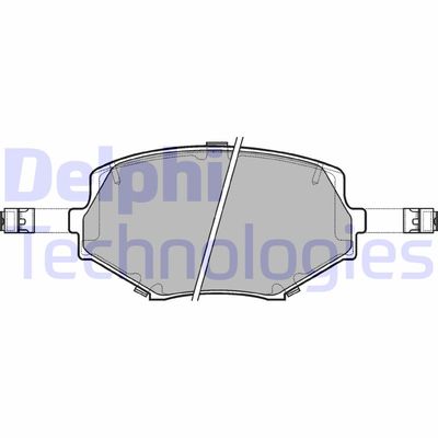 LP1074 DELPHI Комплект тормозных колодок, дисковый тормоз