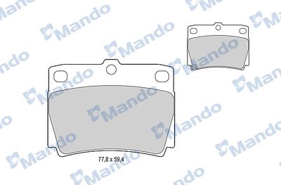 MBF015716 MANDO Комплект тормозных колодок, дисковый тормоз