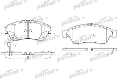 PBP1533 PATRON Комплект тормозных колодок, дисковый тормоз