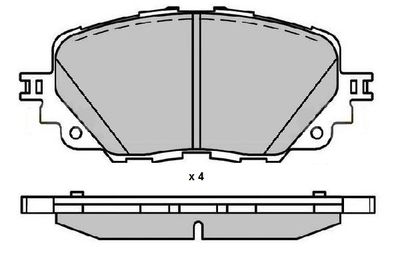 121719 E.T.F. Комплект тормозных колодок, дисковый тормоз