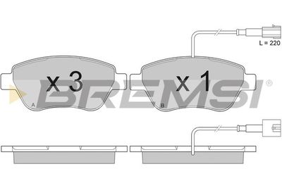 BP2942 BREMSI Комплект тормозных колодок, дисковый тормоз