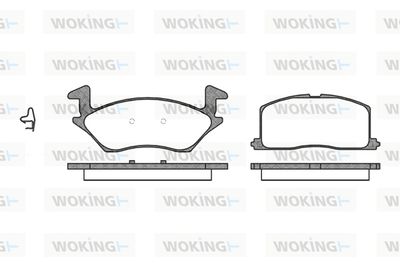 P232302 WOKING Комплект тормозных колодок, дисковый тормоз