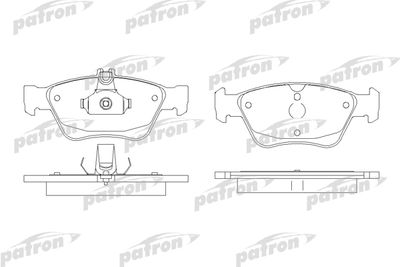 PBP1049 PATRON Комплект тормозных колодок, дисковый тормоз