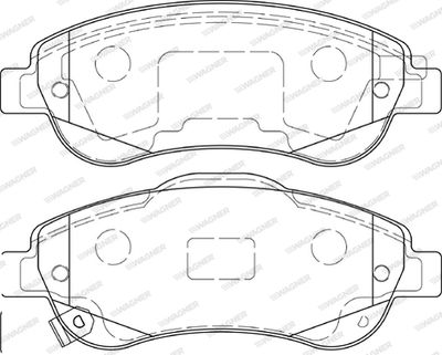 WBP24638A WAGNER Комплект тормозных колодок, дисковый тормоз