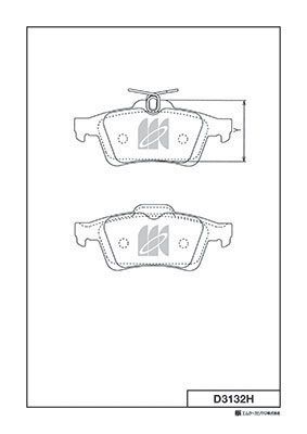 D3132H MK Kashiyama Комплект тормозных колодок, дисковый тормоз