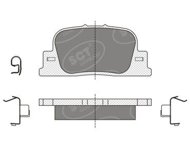 SP335PR SCT - MANNOL Комплект тормозных колодок, дисковый тормоз