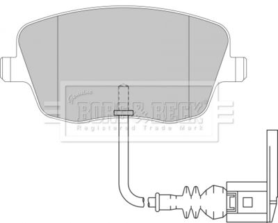 BBP1855 BORG & BECK Комплект тормозных колодок, дисковый тормоз