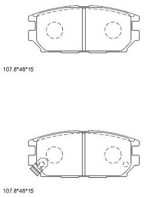 KD4720 ASIMCO Комплект тормозных колодок, дисковый тормоз