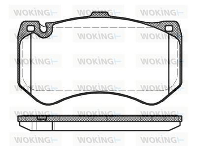 P1555300 WOKING Комплект тормозных колодок, дисковый тормоз