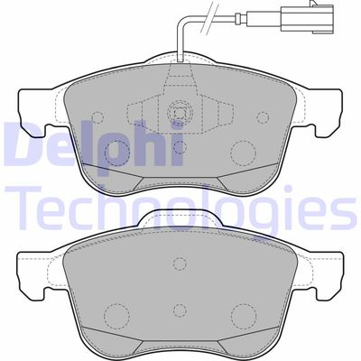 LP2241 DELPHI Комплект тормозных колодок, дисковый тормоз