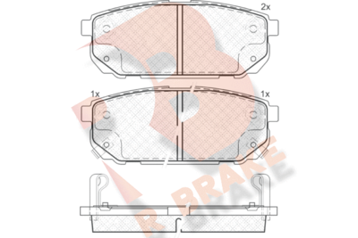 RB1720 R BRAKE Комплект тормозных колодок, дисковый тормоз