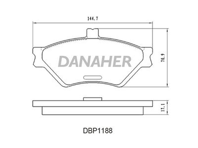 DBP1188 DANAHER Комплект тормозных колодок, дисковый тормоз