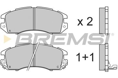 BP2535 BREMSI Комплект тормозных колодок, дисковый тормоз