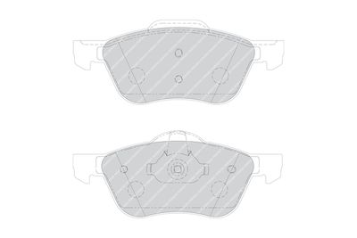 FDB1674 FERODO Комплект тормозных колодок, дисковый тормоз