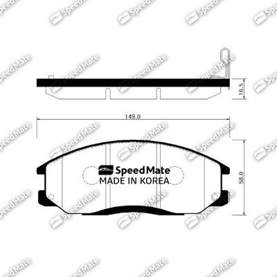 SMBPH027 SpeedMate Комплект тормозных колодок, дисковый тормоз