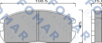 FO439581 FOMAR Friction Комплект тормозных колодок, дисковый тормоз