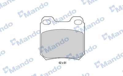 MBF015081 MANDO Комплект тормозных колодок, дисковый тормоз
