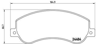 P85115 BREMBO Комплект тормозных колодок, дисковый тормоз