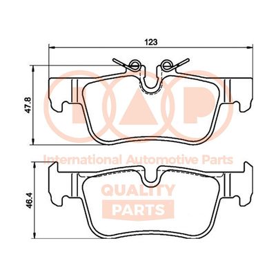 70451003P IAP QUALITY PARTS Комплект тормозных колодок, дисковый тормоз