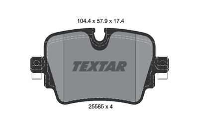 2558501 TEXTAR Комплект тормозных колодок, дисковый тормоз