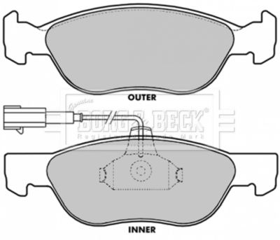 BBP1387 BORG & BECK Комплект тормозных колодок, дисковый тормоз