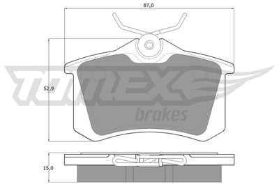 TX1078 TOMEX Brakes Комплект тормозных колодок, дисковый тормоз
