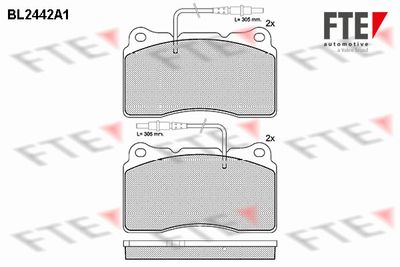 BL2442A1 FTE Комплект тормозных колодок, дисковый тормоз