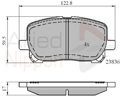 ADB01132 COMLINE Комплект тормозных колодок, дисковый тормоз