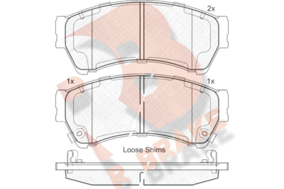 RB1868 R BRAKE Комплект тормозных колодок, дисковый тормоз