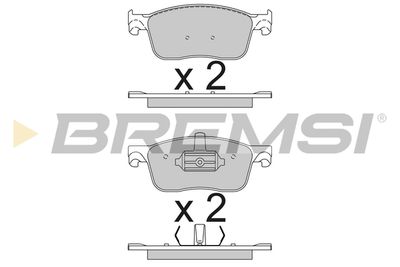 BP3789 BREMSI Комплект тормозных колодок, дисковый тормоз