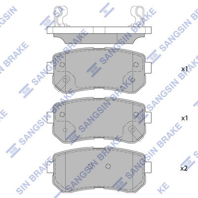 SP4113 Hi-Q Комплект тормозных колодок, дисковый тормоз