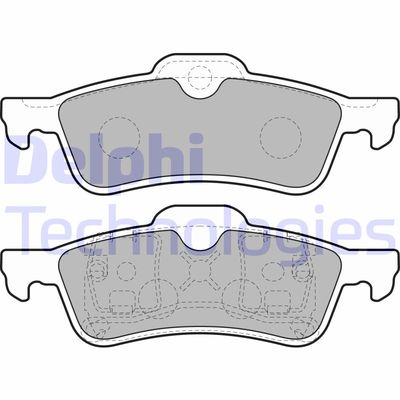 LP1712 DELPHI Комплект тормозных колодок, дисковый тормоз