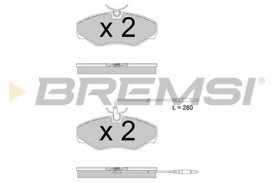 BP3510 BREMSI Комплект тормозных колодок, дисковый тормоз
