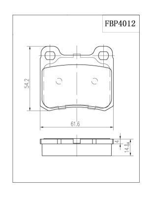 FBP4012 FI.BA Комплект тормозных колодок, дисковый тормоз