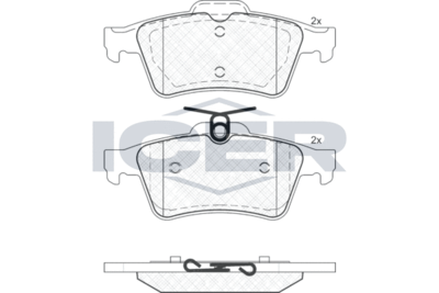 181651 ICER Комплект тормозных колодок, дисковый тормоз