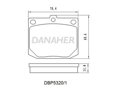 DBP53201 DANAHER Комплект тормозных колодок, дисковый тормоз