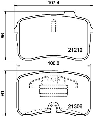 MDB1517 MINTEX Комплект тормозных колодок, дисковый тормоз