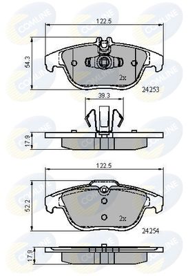 CBP01792 COMLINE Комплект тормозных колодок, дисковый тормоз