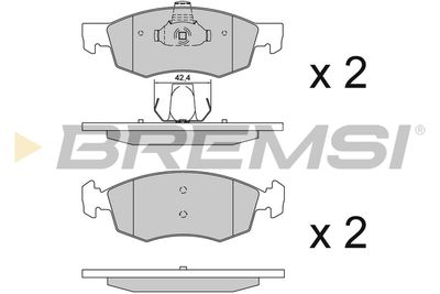 BP3391 BREMSI Комплект тормозных колодок, дисковый тормоз