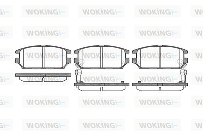 P256312 WOKING Комплект тормозных колодок, дисковый тормоз