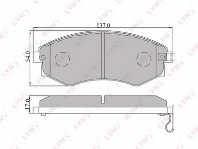 BD3607 LYNXauto Комплект тормозных колодок, дисковый тормоз