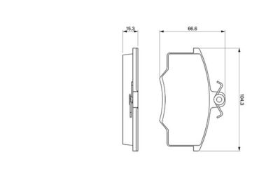 0986465745 BOSCH Комплект тормозных колодок, дисковый тормоз