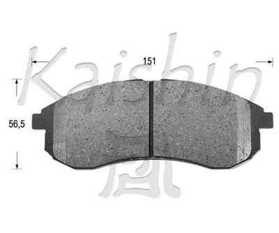 FK6123 KAISHIN Комплект тормозных колодок, дисковый тормоз