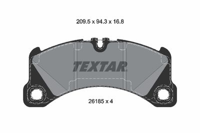 2618501 TEXTAR Комплект тормозных колодок, дисковый тормоз