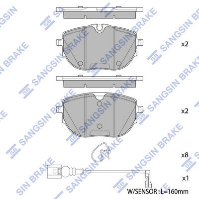 SP4553 Hi-Q Комплект тормозных колодок, дисковый тормоз