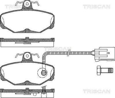 811016164 TRISCAN Комплект тормозных колодок, дисковый тормоз